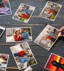 BK Gift Kişiye Özel 10 adet Fotoğraf Baskısı ve 2’li Örgü Desenli Kokulu Top Mum Hediye Seti (Özel Hediye Kutusunda), Sevgiliye Hediye, Yıl Dönümü Hediyesi
