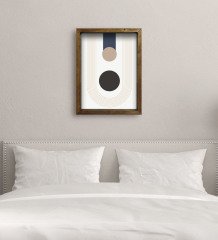 BK Gift Yatak Odası Konseptli Doğal Masif Ahşap Çerçeveli Tablo 45x65cm-56