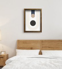 BK Gift Yatak Odası Konseptli Doğal Masif Ahşap Çerçeveli Tablo 45x65cm-56
