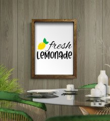 BK Gift Cafe & Bar & Restaurant Konseptli Doğal Masif Ahşap Çerçeveli Tablo 45x65cm-4