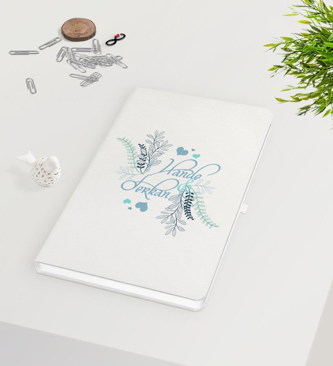 Kişiye Özel Sevgililer Günü Beyaz Defter-122