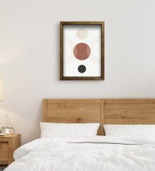 BK Gift Yatak Odası Konseptli Doğal Masif Ahşap Çerçeveli Tablo 45x65cm-58