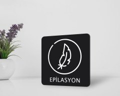 BK Home Epilasyon Kapı Yönlendirme Levhası