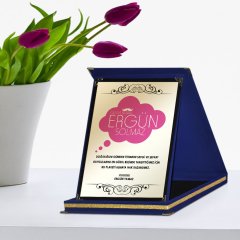 Kişiye Özel Lacivert Plaket (Babalar Günü Temalı)  7