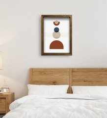 BK Gift Yatak Odası Konseptli Doğal Masif Ahşap Çerçeveli Tablo 45x65cm-60