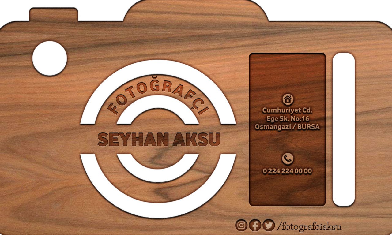 Kişiye Özel Fotoğrafçı Tasarımlı Bitmeyen Kartvizit - Model 2
