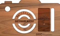 Kişiye Özel Fotoğrafçı Tasarımlı Bitmeyen Kartvizit - Model 2