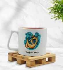 Kişiye Özel Çapa Tasarımlı Middle Beyaz Kupa Bardak Model 1