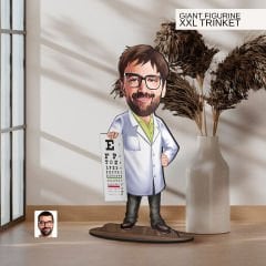 BK Gift Kişiye Özel Doktor Karikatürlü Büyük Boy Ahşap Biblo-8 Arkadaşa Hediye , Sevgiliye Hediye, Kişiye Özel Biblolar