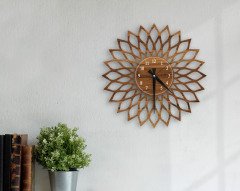 BK Home Dekoratif 45cm Ahşap Duvar Saati-27