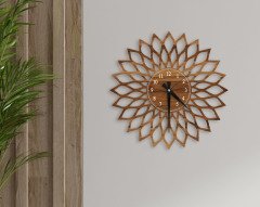 BK Home Dekoratif 45cm Ahşap Duvar Saati-27