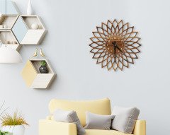 BK Home Dekoratif 45cm Ahşap Duvar Saati-27