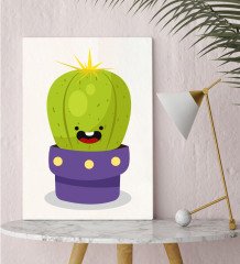 BK Gift Kaktüs Tasarımlı Kanvas Tablo 30x50cm-17