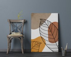 BK Home Leafs Tasarımlı Kanvas Tablo 70x100cm-3
