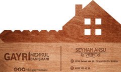 Kişiye Özel Gayrimenkul Danışmanı Tasarımlı Bitmeyen Kartvizit - Model 1