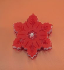 Yılbaşı Hediyesi BK Gift Kırmızı Kar Tanesi Mum, Yeni Yıl Hediyeleri, Arkadaşa Hediye, Kokulu Mum, Ev Hediyesi