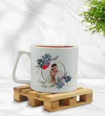 Kişiye Özel İsimli Fotoğraflı Middle Beyaz Kupa Bardak Model 1