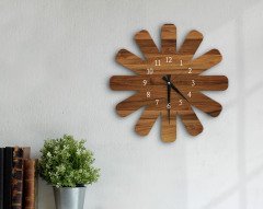 BK Home Dekoratif 45cm Ahşap Duvar Saati-29