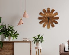 BK Home Dekoratif 45cm Ahşap Duvar Saati-29