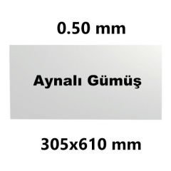 Sublimasyon Avrupa Metal Aynalı Gümüş 30.5 x 61 cm