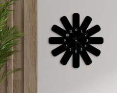 BK Home Dekoratif 45cm Ahşap Duvar Saati-30