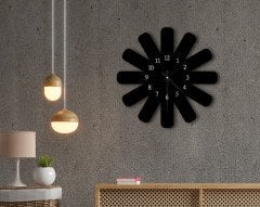 BK Home Dekoratif 45cm Ahşap Duvar Saati-30