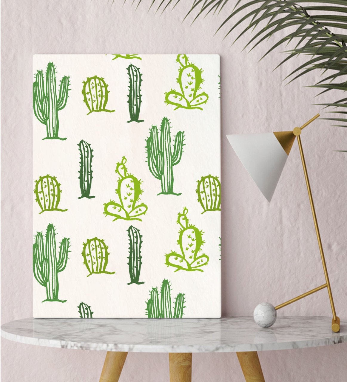 BK Gift Kaktüs Tasarımlı Kanvas Tablo 30x50cm-18