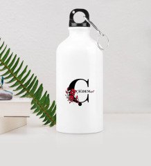 Kişiye Özel Ç Baş Harf ve İsimli Metal Suluk (500 ml.)
