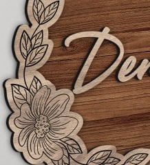 BK Gift Kişiye Özel İsimli Kabartma Figürlü Ahşap Tablo, Duvar Dekoru, Arkadaşa Hediye, Ev Dekorasyonu