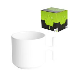 Sublimasyon  Seramik Beyaz Kulplu Latte Kupa - Kutulu