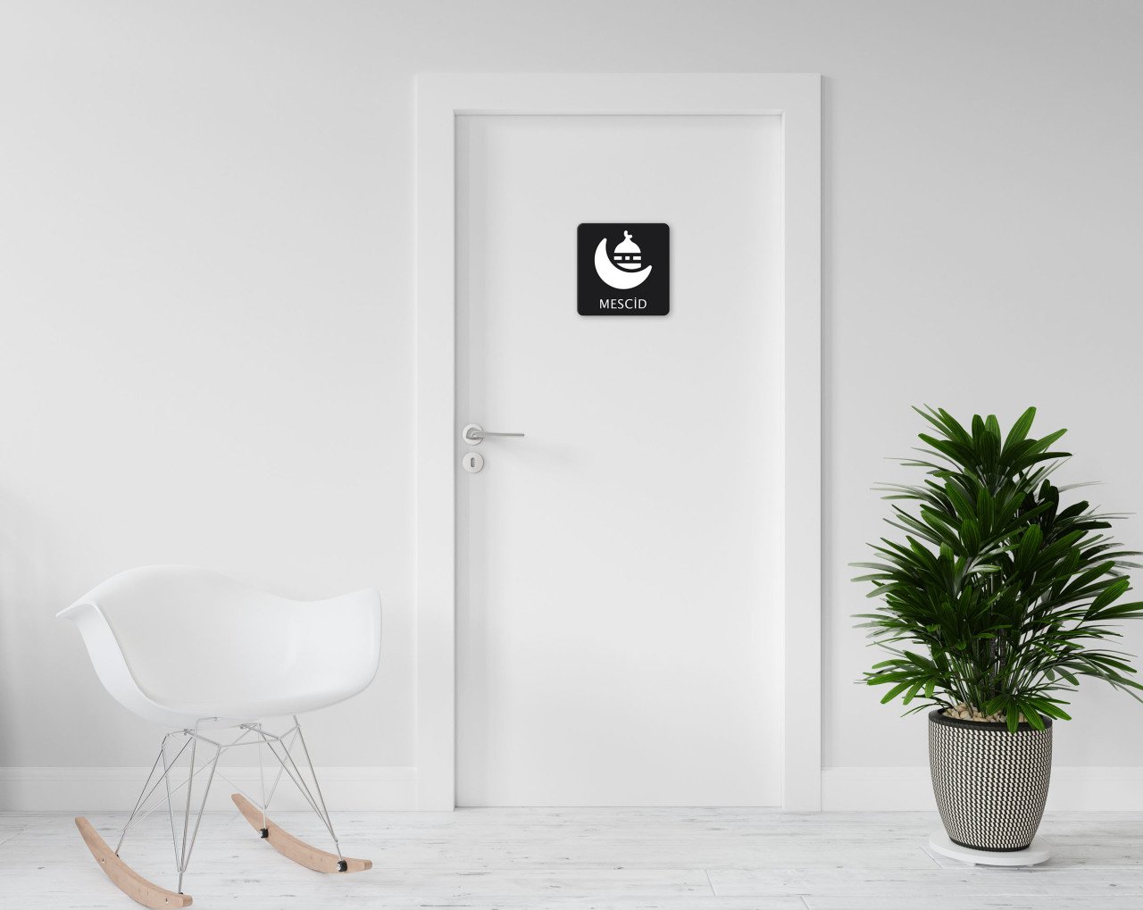 BK Home Mescid Kapı Yönlendirme Levhası
