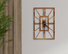 BK Home Dekoratif 45cm Ahşap Duvar Saati-32