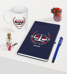 Kişiye Özel Avukat Temalı Lacivert Defter Kalem Kupa Seti - 2