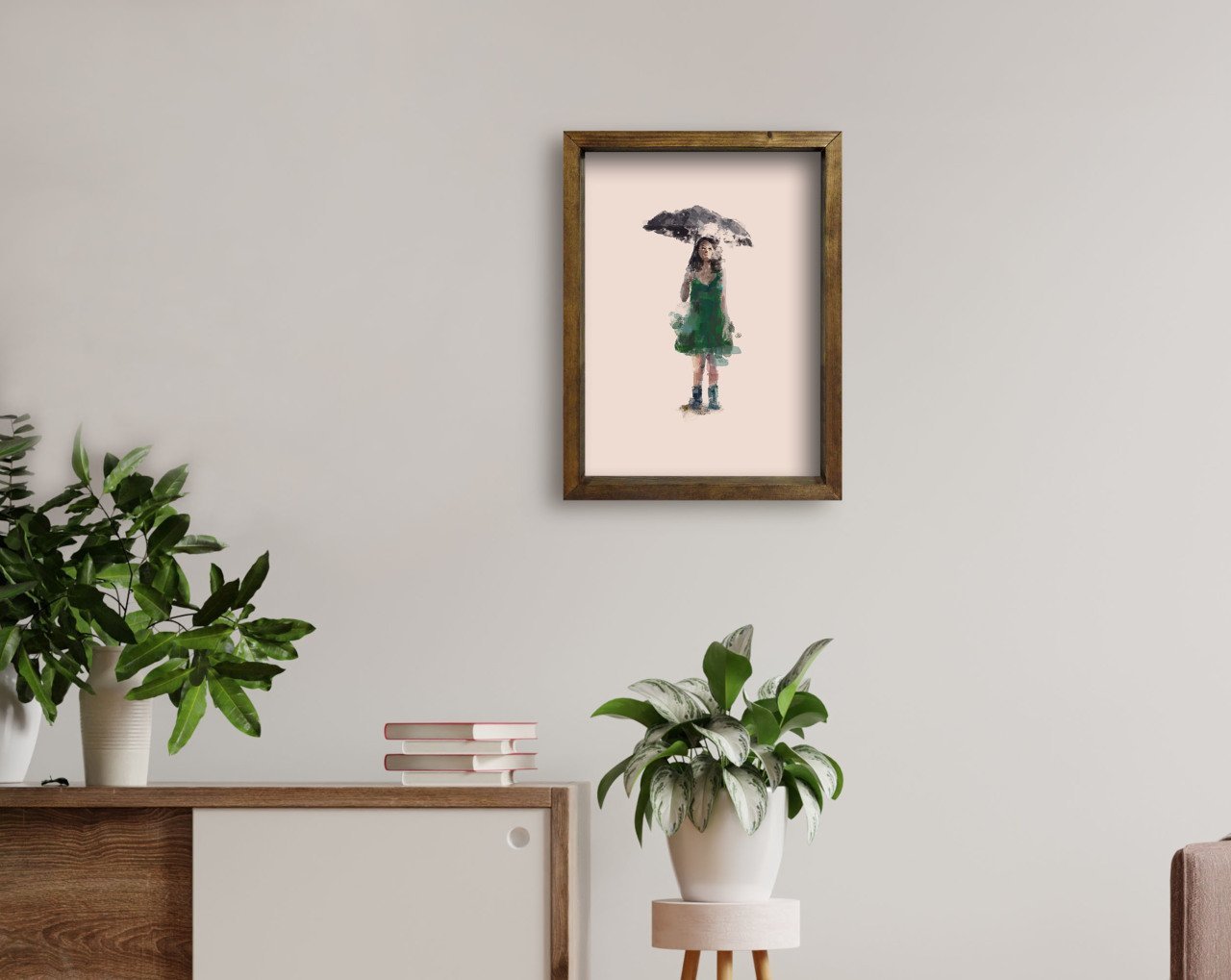BK Home Doğal Masif Ahşap Çerçeveli Tablo 45x65cm-21