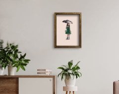 BK Home Doğal Masif Ahşap Çerçeveli Tablo 45x65cm-21