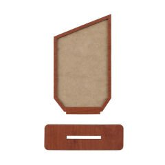 Sublimasyon Metal Baskılı Kahverengi Ahşap Plaket