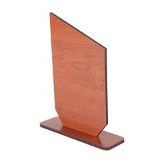 Sublimasyon Metal Baskılı Kahverengi Ahşap Plaket