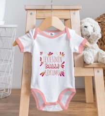 BK Kids Teyzesinin Ballı Lokumu Tasarımlı Pembe Bebek Body Zıbın-1
