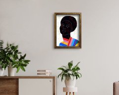 BK Home Doğal Masif Ahşap Çerçeveli Tablo 45x65cm-22