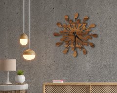 BK Home Dekoratif 45cm Ahşap Duvar Saati-35
