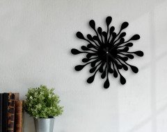 BK Home Dekoratif 45cm Ahşap Duvar Saati-36