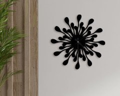 BK Home Dekoratif 45cm Ahşap Duvar Saati-36