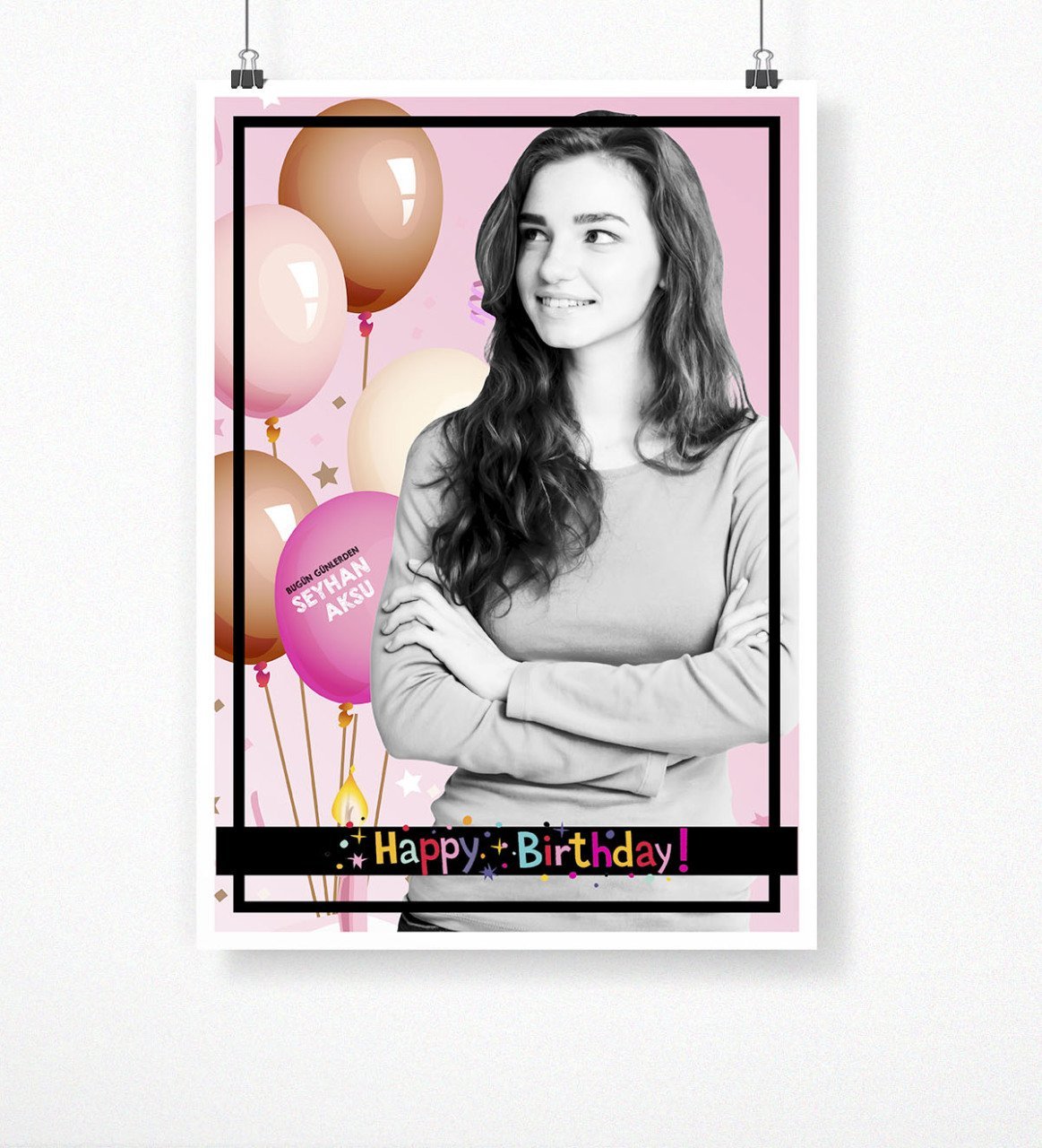 Kişiye Özel Doğum Günü Afiş Poster (50 x 70 cm.) 4
