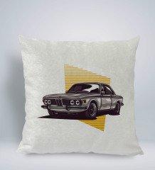 BK Gift Klasik Araç Tasarımlı Kare Araç Koltuk Yastığı-1