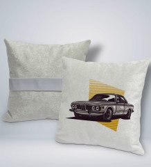 BK Gift Klasik Araç Tasarımlı Kare Araç Koltuk Yastığı-1