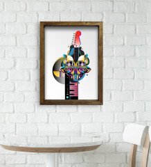 BK Gift Cafe & Bar & Restaurant Konseptli Doğal Masif Ahşap Çerçeveli Tablo 45x65cm-18