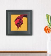 BK Gift Kurukafa Tasarımlı Ahşap Çerçeveli Taş Duvar Dekoru-4