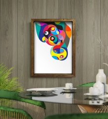 BK Gift Cafe & Bar & Restaurant Konseptli Doğal Masif Ahşap Çerçeveli Tablo 45x65cm-20