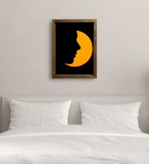 BK Gift Yatak Odası Konseptli Doğal Masif Ahşap Çerçeveli Tablo 45x65cm-73