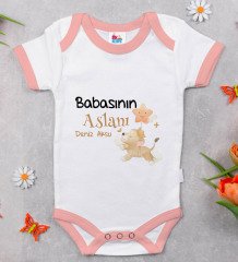 BK Kids Kişiye Özel Pembe Bebek Body Zıbın - Model 12